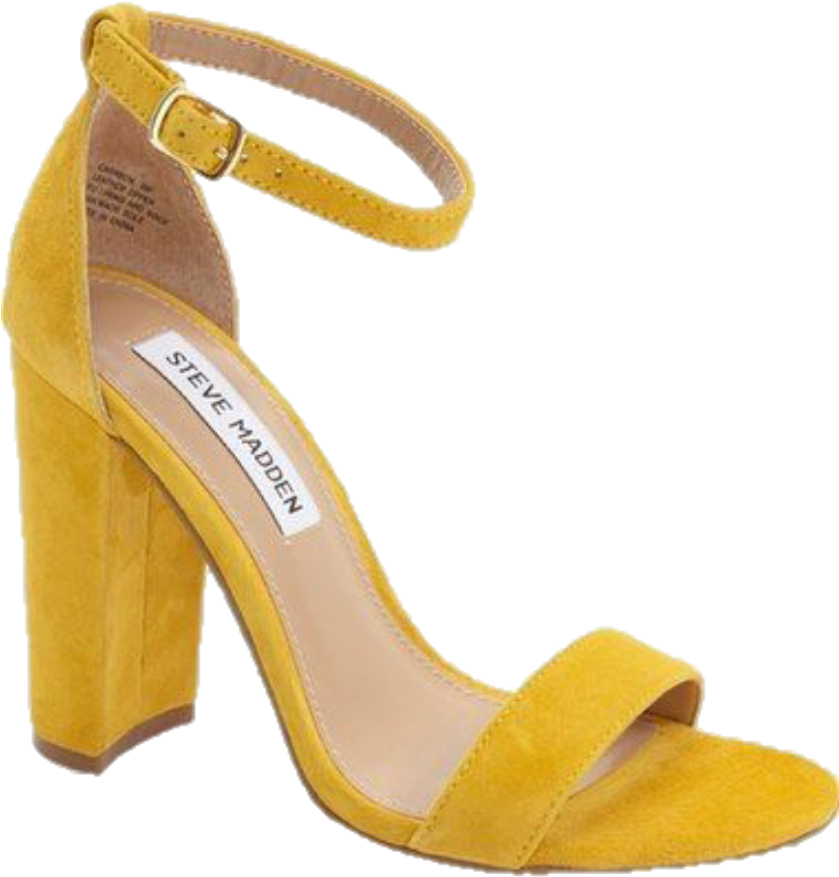 A Yellow High Heeled Shoe