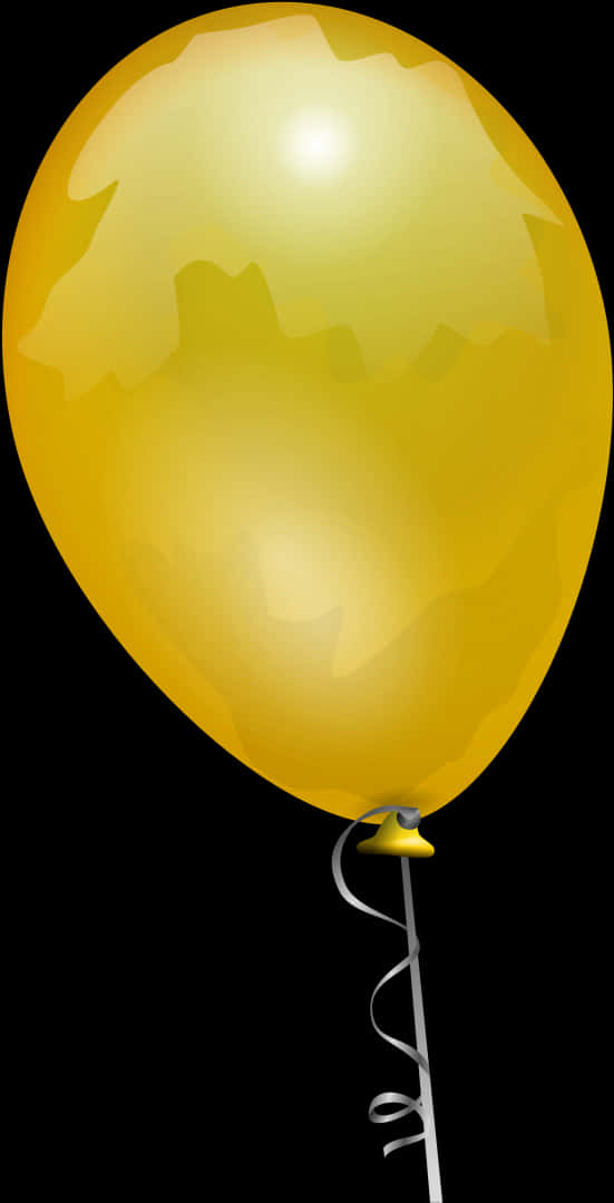 A Yellow Balloon With A Push Pin