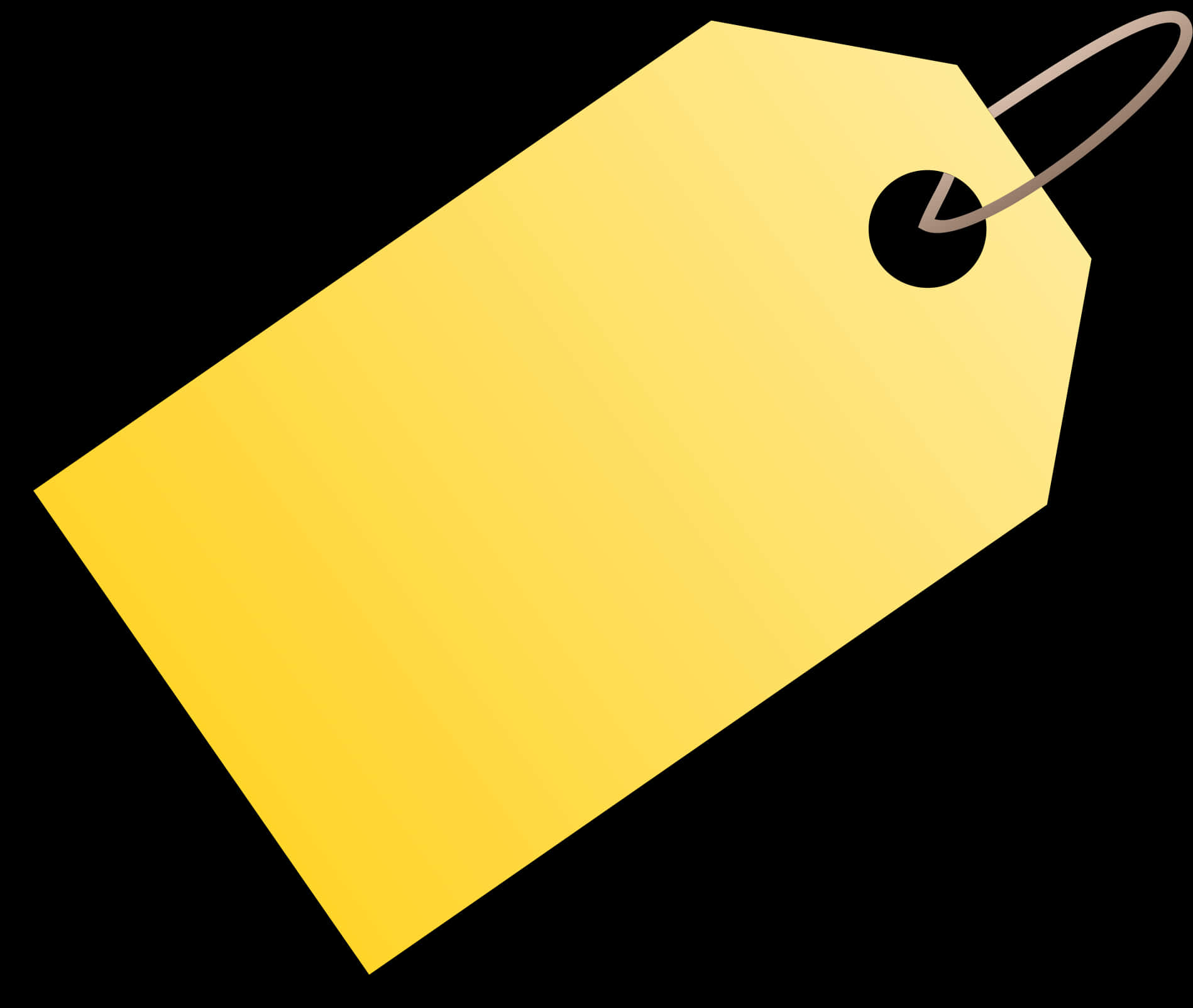 A Yellow Tag With A String