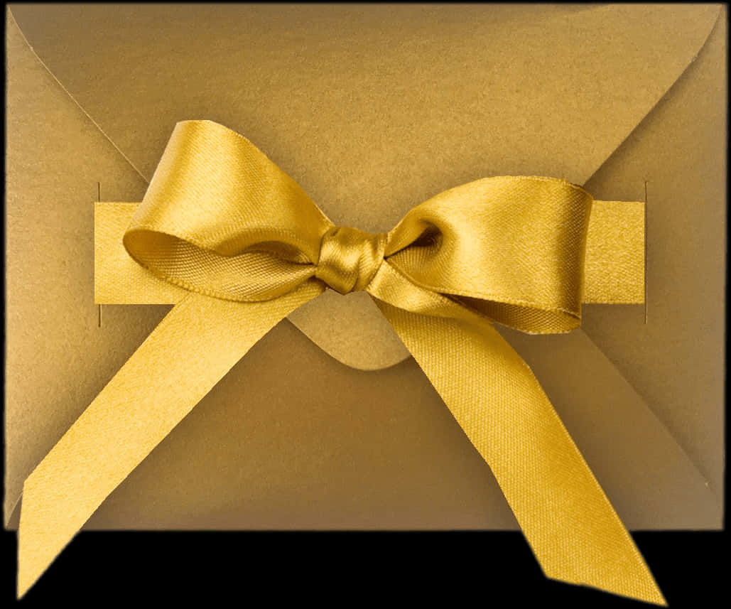 Yellow Bow On Envelope