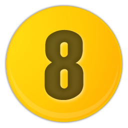 A Yellow Circle With A Number