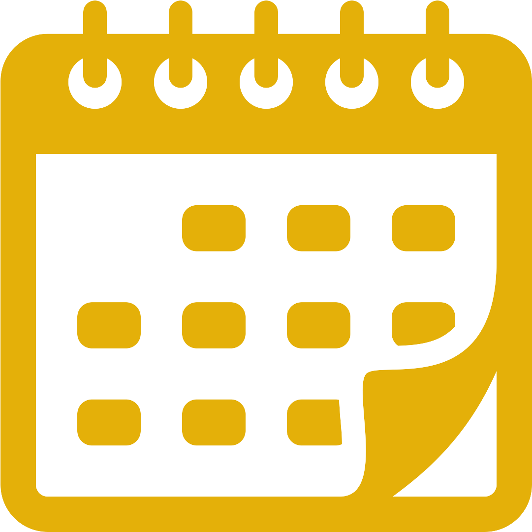 A Yellow Calendar With Black Background