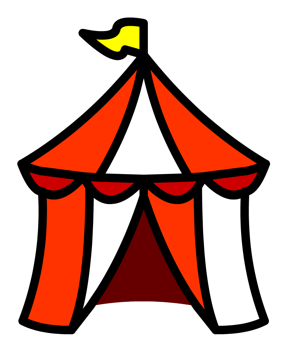A Cartoon Of A Circus Tent