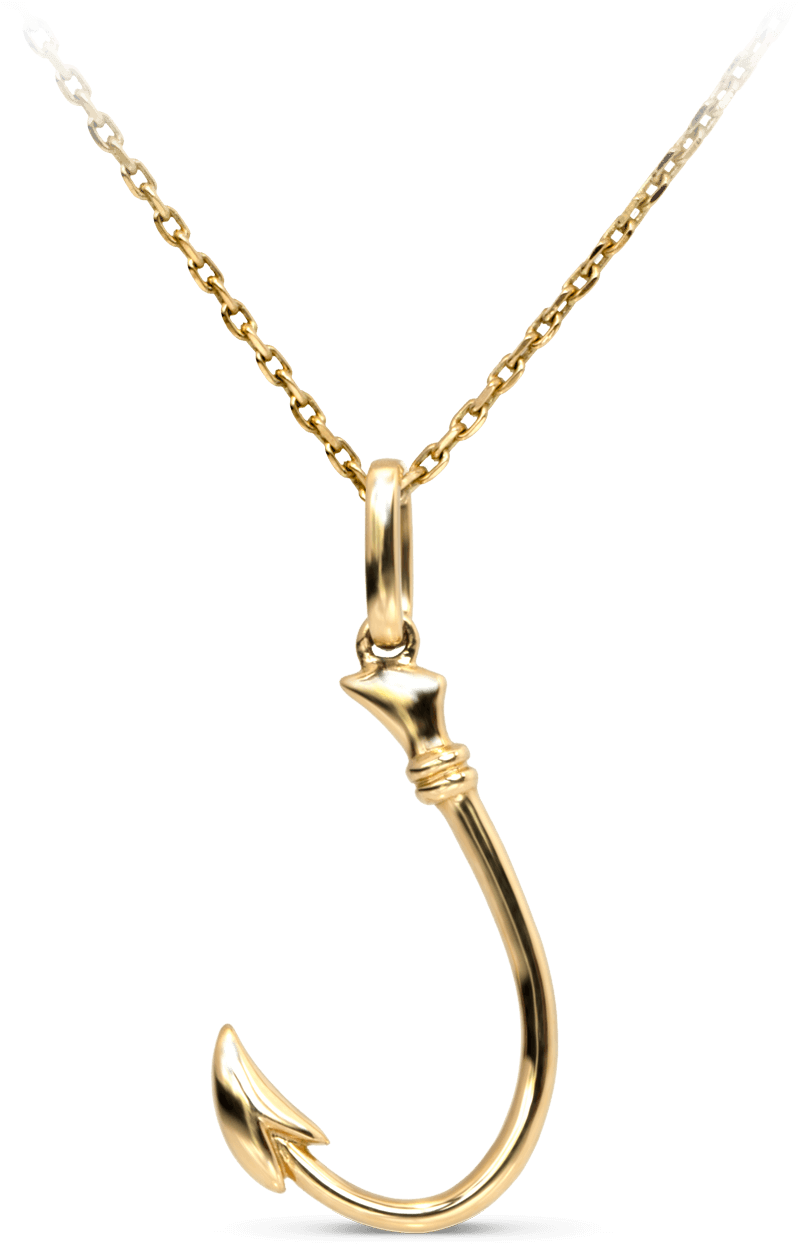 A Gold Pendant On A Chain