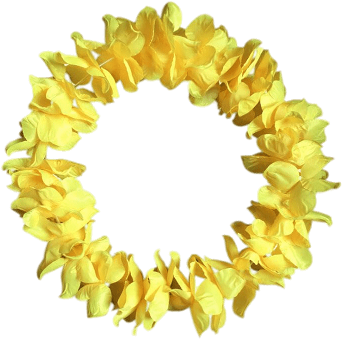 A Yellow Flower Wreath On A Black Background
