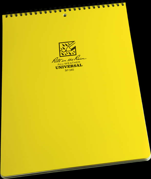A Yellow Notebook With A Spiral Bound