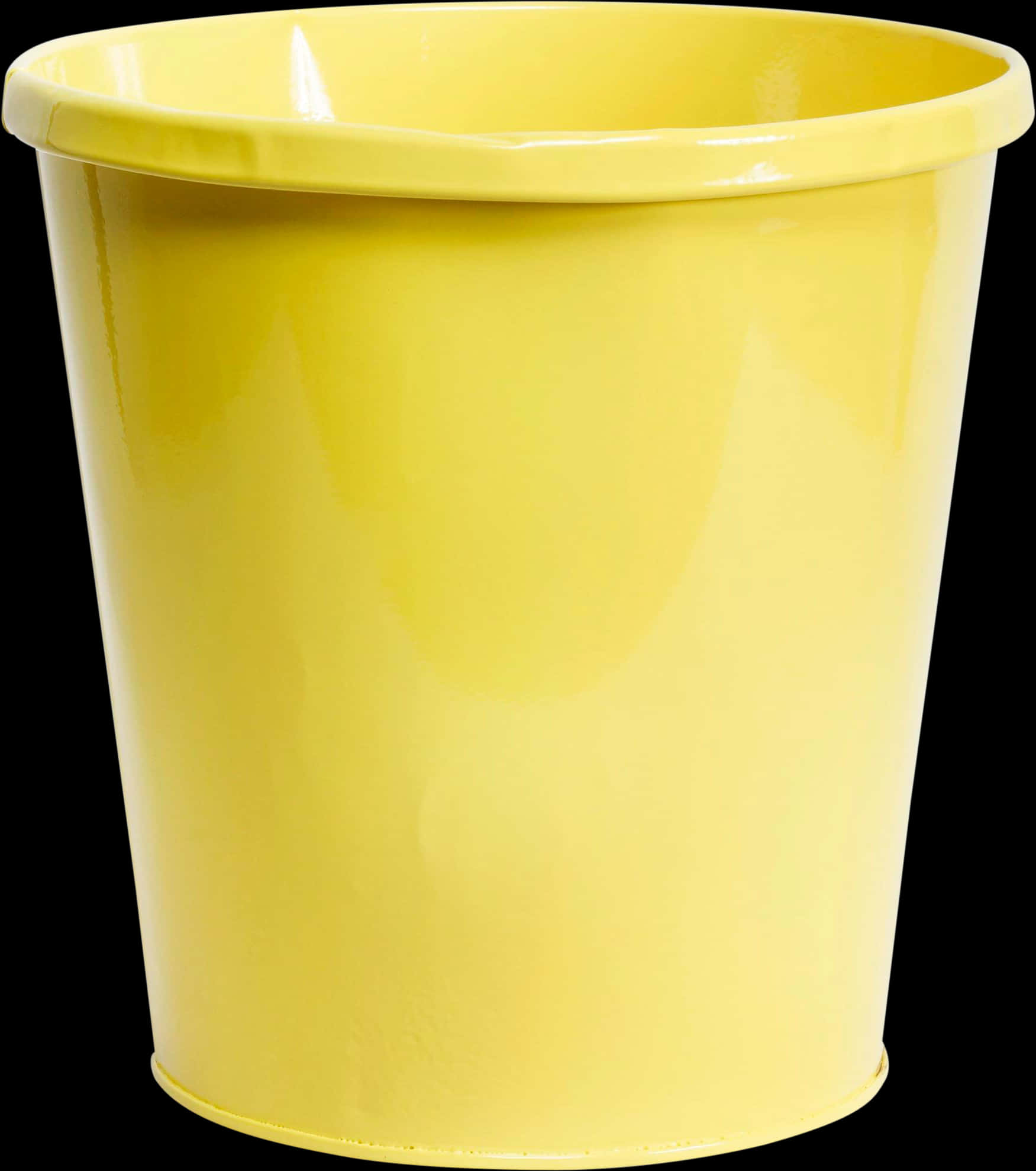 A Yellow Bucket With A Black Background