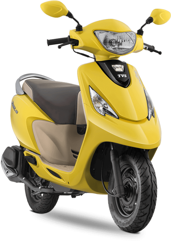 Yellow Tvs Scooty Motorcycle