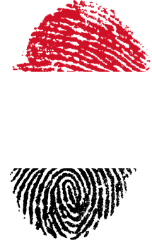 A Fingerprint With A Red Stripe