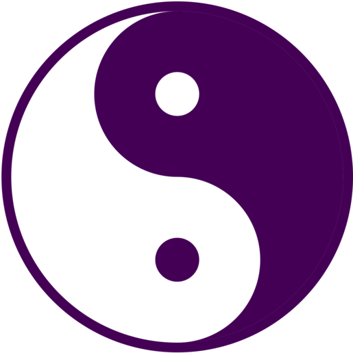 Purple Yin And Yang
