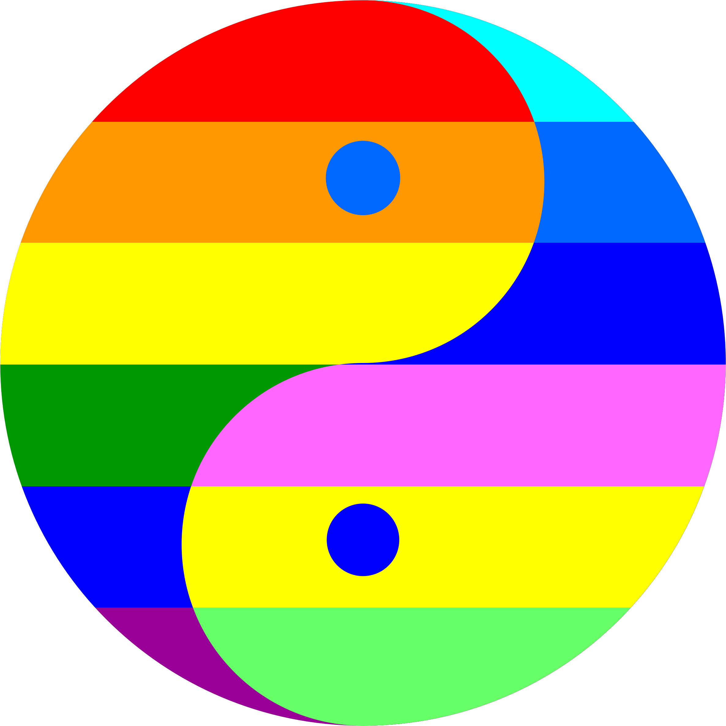 Rainbow Yin And Yang