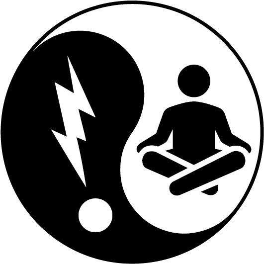 A Person Sitting In A Lotus Position Next To A Yin Yang Symbol