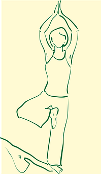 A Drawing Of A Woman Doing Yoga