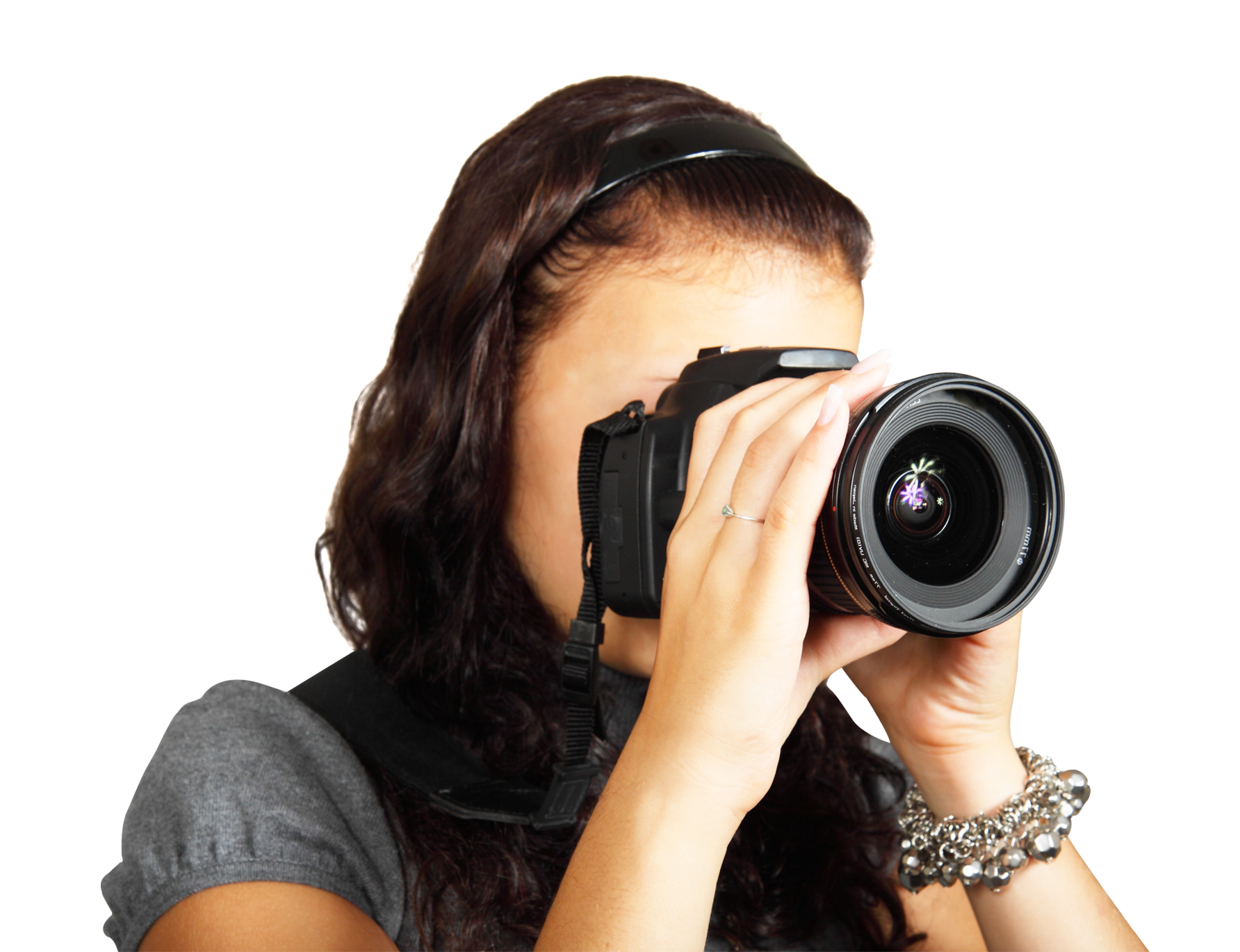 A Woman Holding A Camera