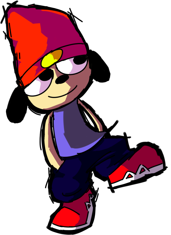 Cartoon Character With Red Hat And Blue Pants