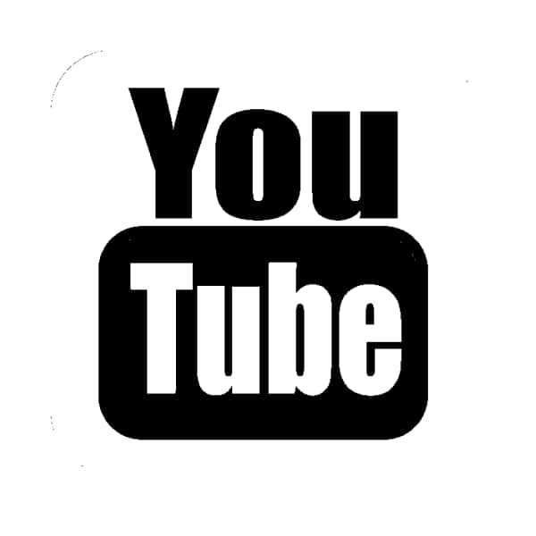 Youtube Black And White Logo Png - Logo Youtube Fundo Transparente