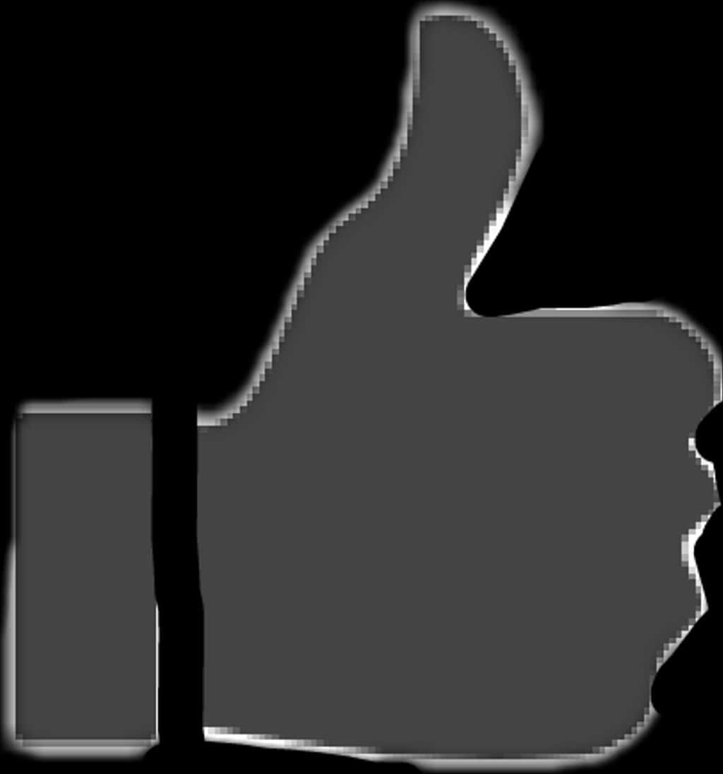 A Thumbs Up Symbol With A Black Background