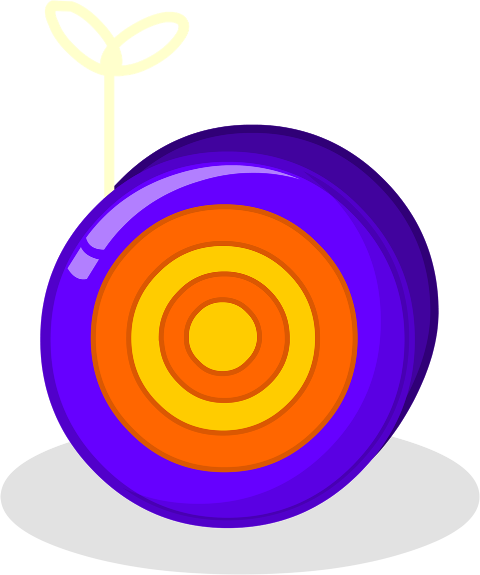 A Colorful Target With A String