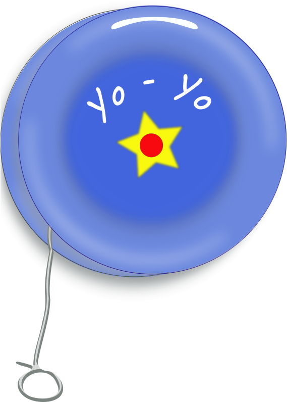 A Blue Yo-yo With A Yellow Star