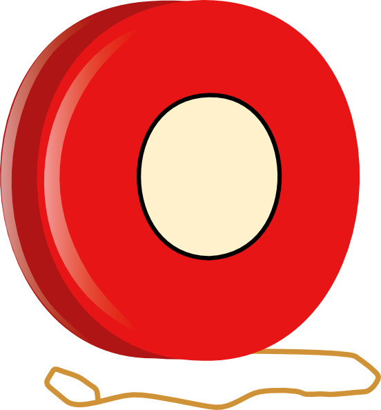 A Red Yo-yo With A White Circle
