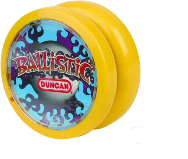 A Yellow Yo-yo With A Logo On It