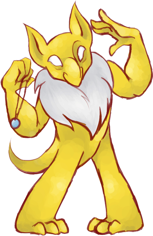 Cartoon Of A Yellow Monster