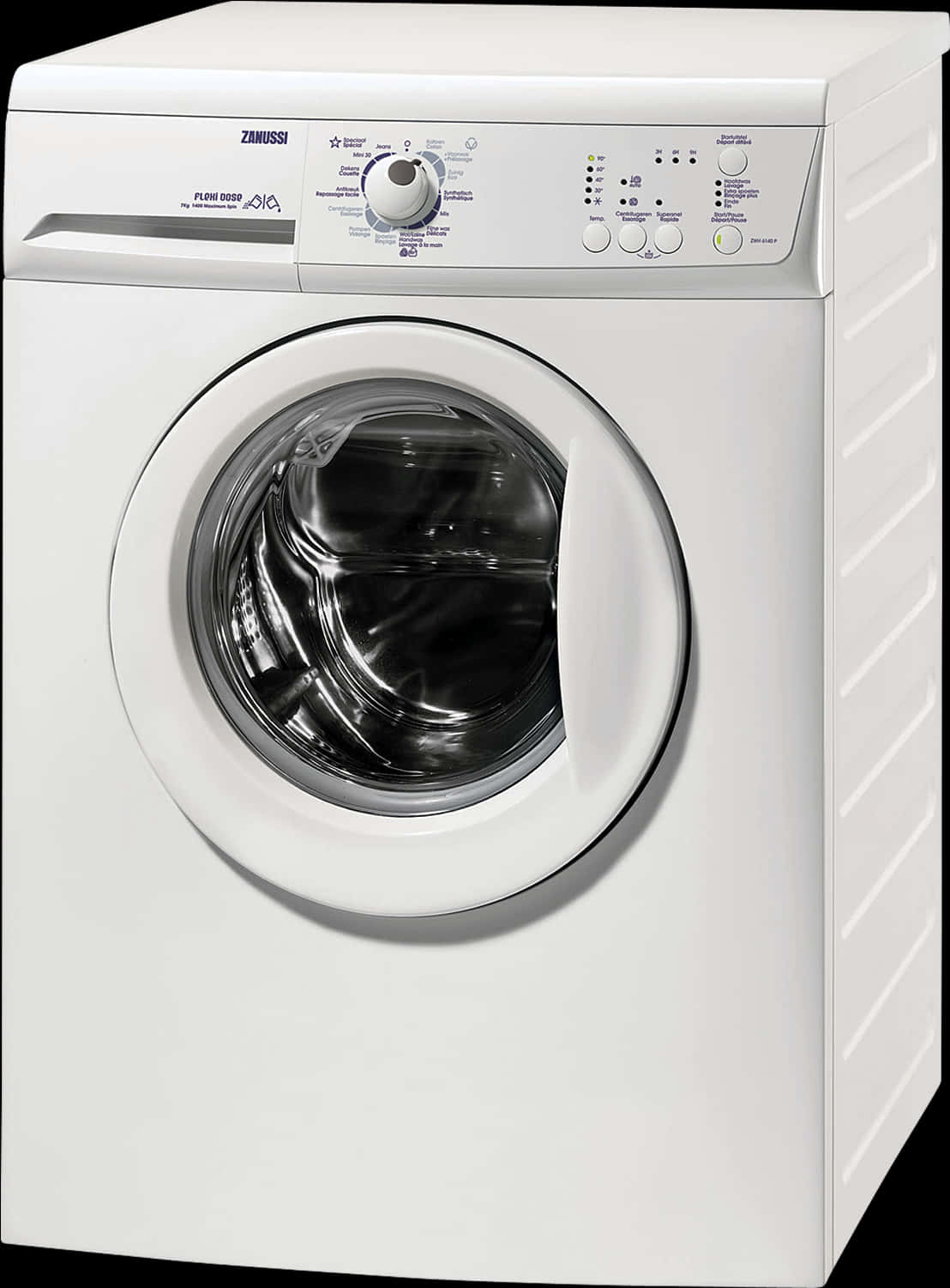 A White Washing Machine With Buttons