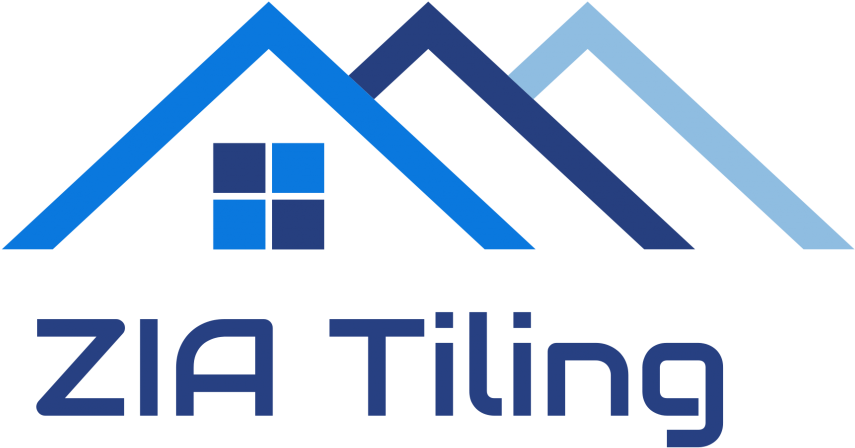 A Logo With Blue Roofs And Text