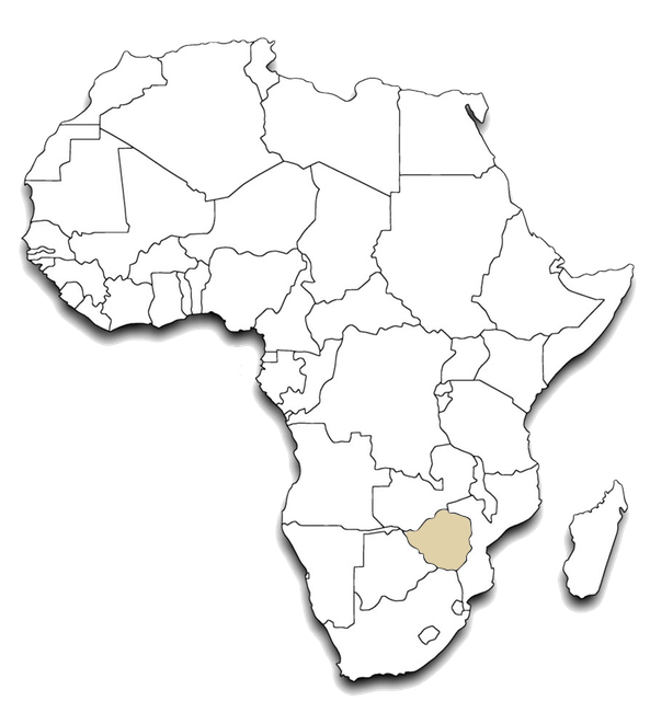 A Map Of Africa With A Yellow Area