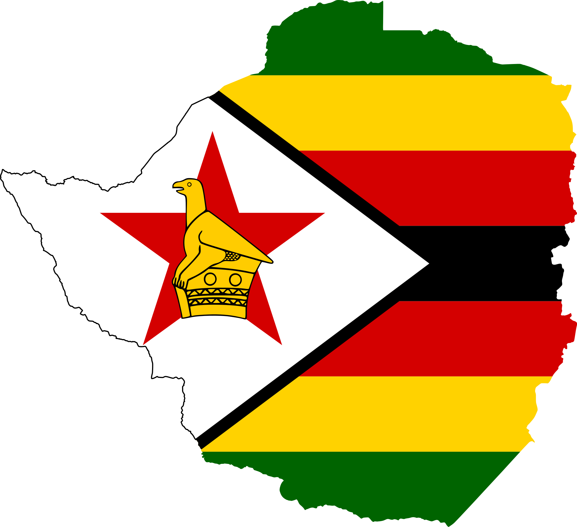 A Map Of The State Of Zimbabwe