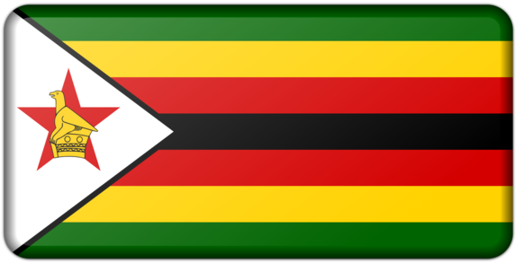 A Flag With A White Triangle And A Red Black And Yellow Stripe
