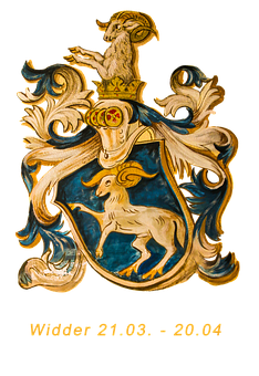 A Coat Of Arms With A Goat And A Crown