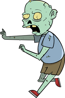 A Cartoon Of A Zombie