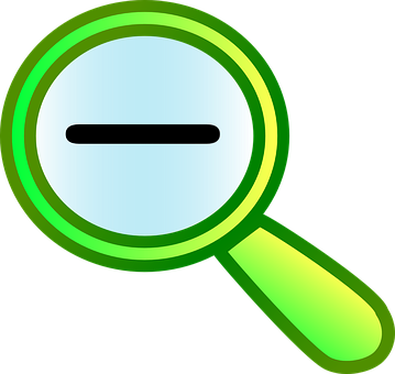 A Magnifying Glass With A Minus Sign