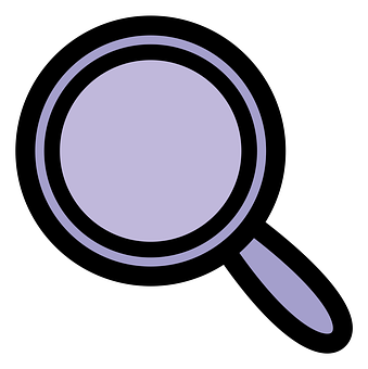 A Purple And Black Magnifying Glass