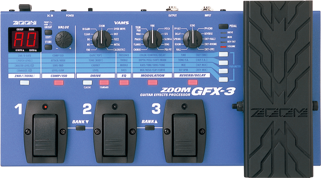 A Blue Device With Knobs And Switches