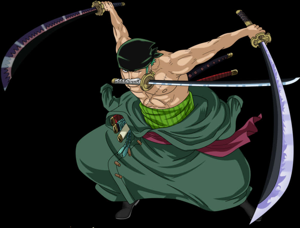 A Cartoon Of A Man Holding Swords