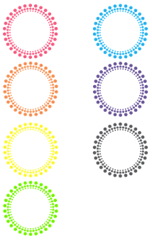 A Group Of Colorful Circles