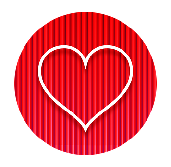 A Heart On A Red Background