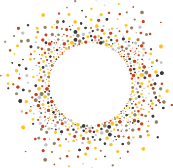 A Circle Of Colorful Dots