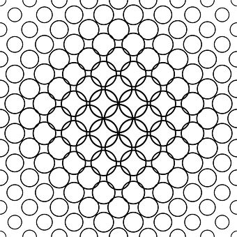A Pattern Of Circles On A White Background