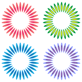 A Set Of Colorful Circular Designs